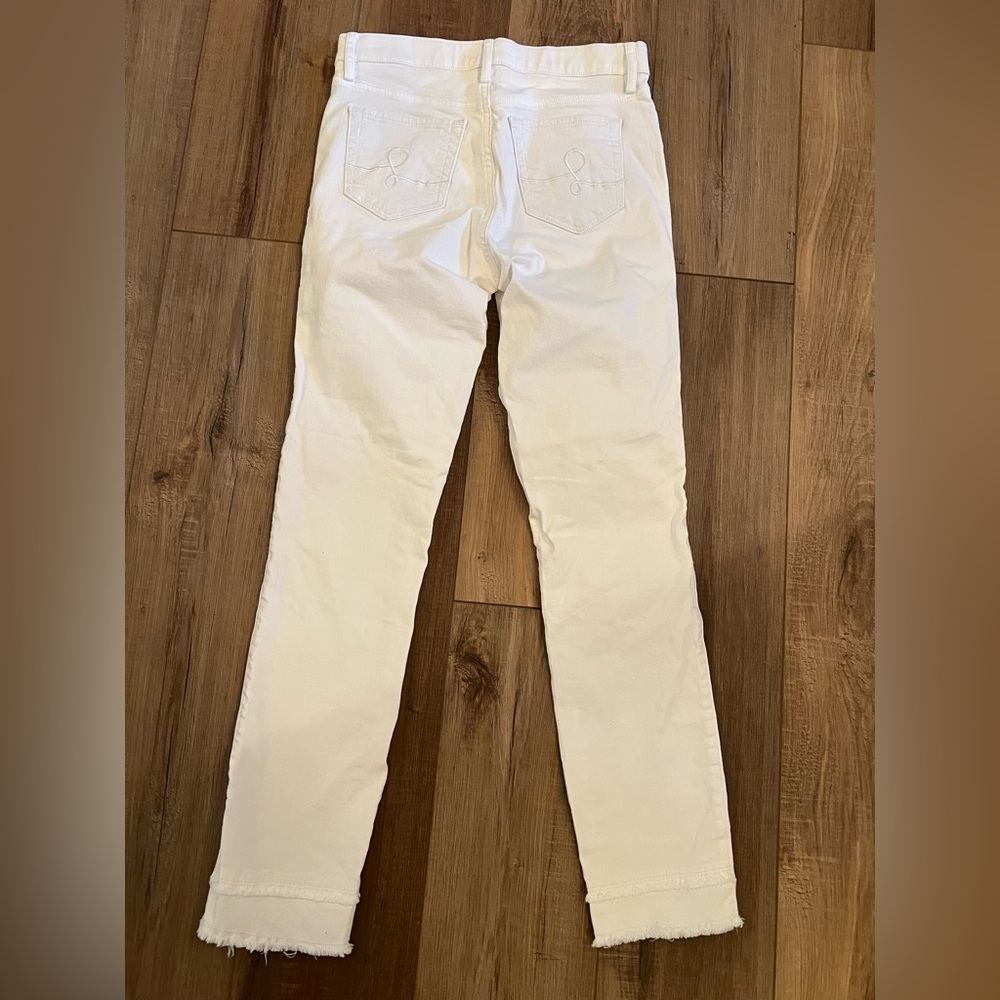 Lilly Pulitzer 29" South Ocean High-Rise Skinny Jean Sz 4 White Dbl Raw Hem New - Picture 5 of 8